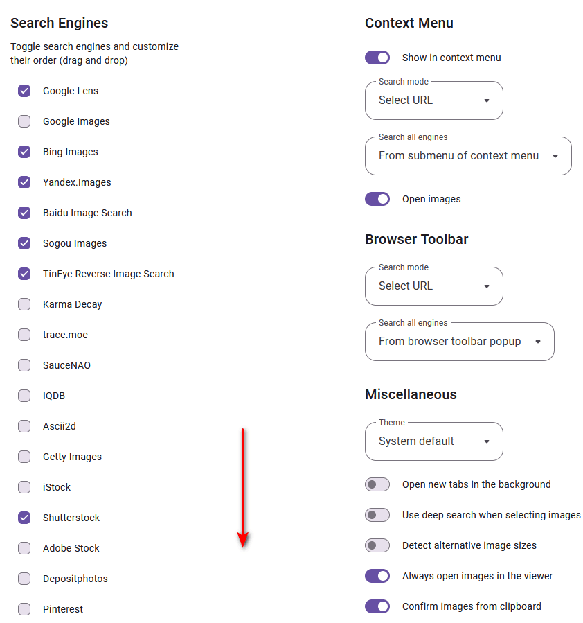 search-by-image setting