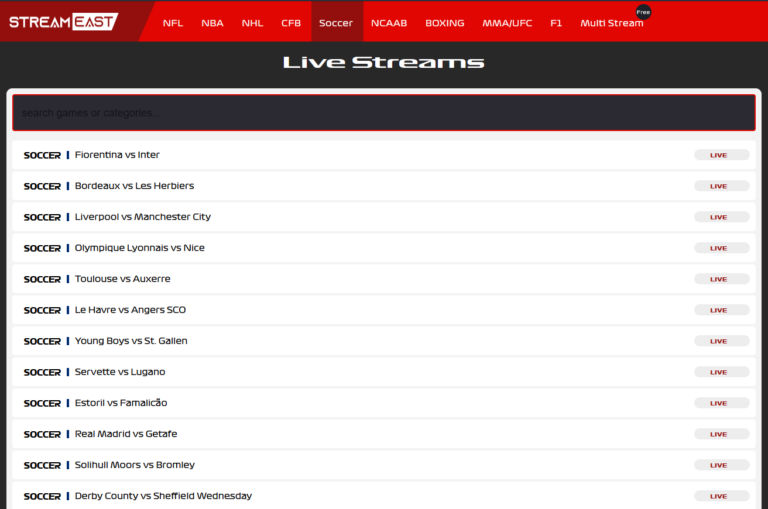 StreamEast Sport live streaming su Firestick e non solo