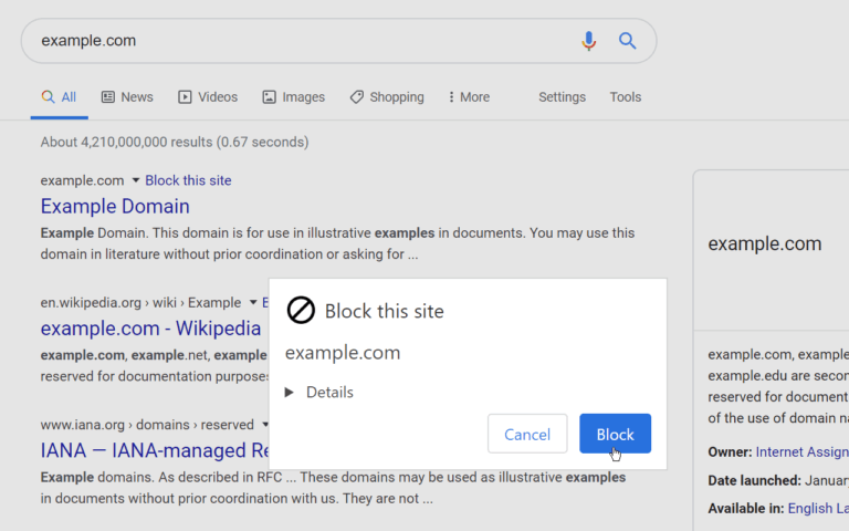 uBlacklist puoi escludere siti e domini dai risultati di ricerca di Google e non solo