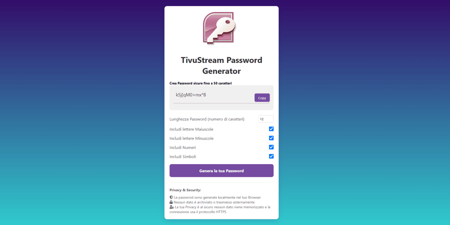 TivuStream Password Generator TivuStream Password Generator