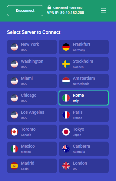 PrivadoVPN Estensione Browser